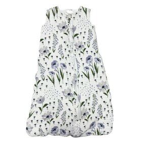 Little Unicorn Blue Floral Print Muslin Sleepsack Size Large 12-18 Month